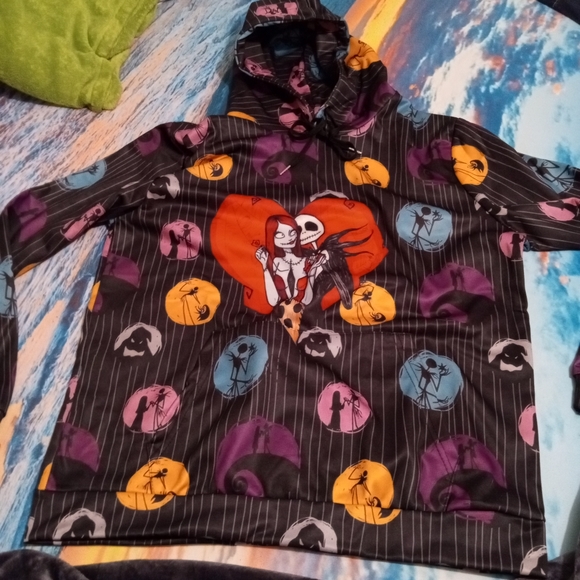 The Nightmare Before Christmas Hoodie Large. Design on front and back.(yes #2). - Picture 1 of 7
